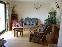 cottage with log fire