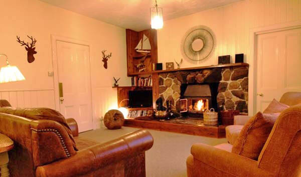 woodburning stove in sittingroom