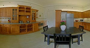 wide angle kitchen