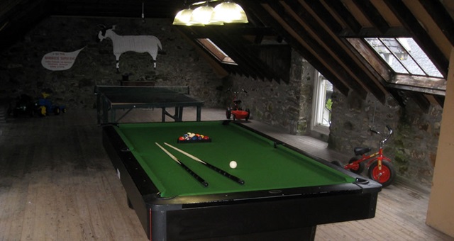 games room with pool table