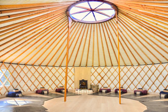 Yurt for yoga
