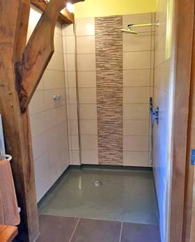 walk in shower room