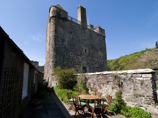 Neidpath Barmkin, Neidpath Castle, Peebles, Scottish Borders