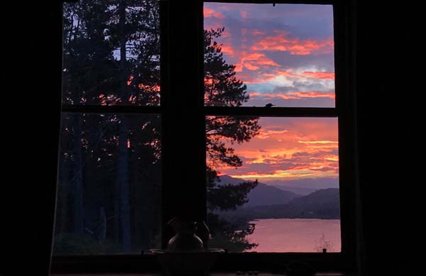 Royal Deeside at night from holiday house