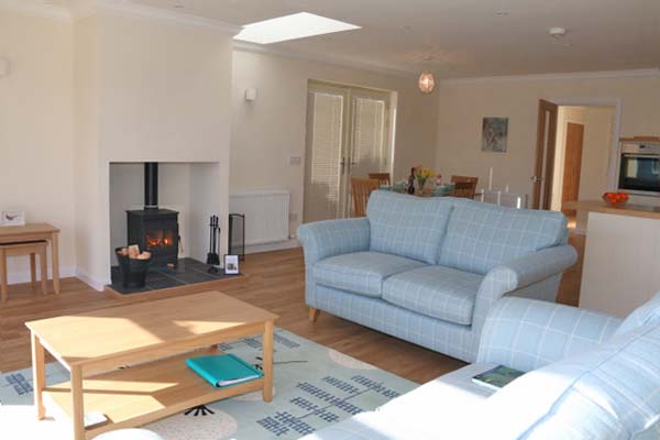 accommodation with wood burning stove