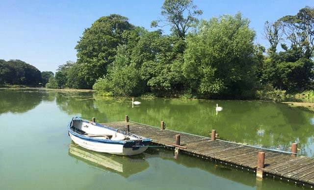 Loch with rowing boat