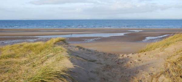 beach close to Luffness castle