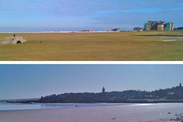 Golf course and beach at St Andrews