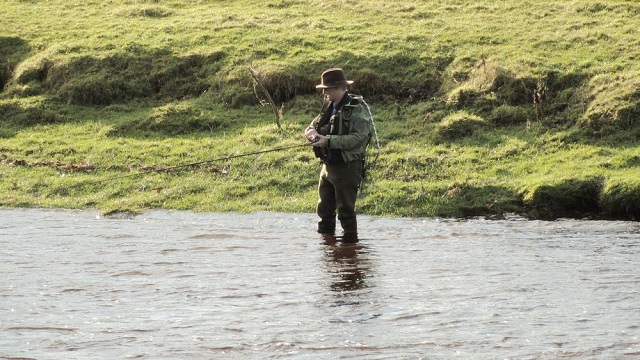 Fishing on river Nith