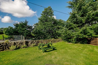 fishing cottage back garden