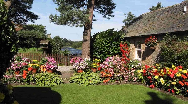 Riverside fishing cottage on river Nith