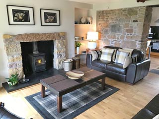 self-catering with wood burning stove