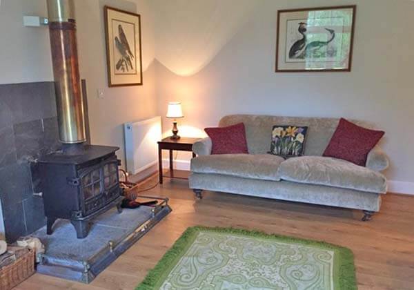 sitting room and wood burning stove