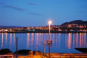 night lights across water