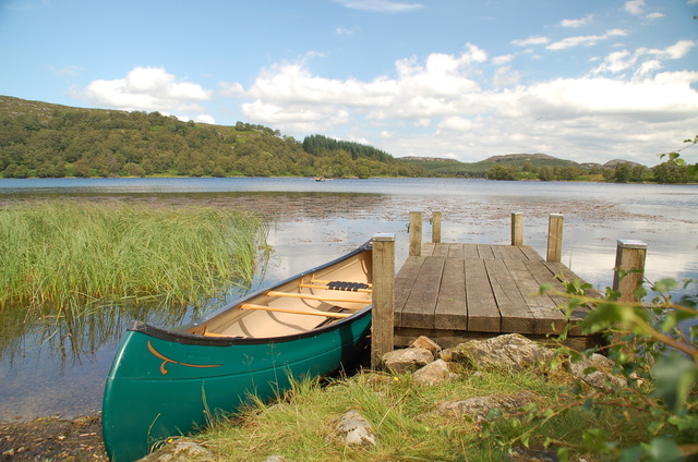 Loch with boat