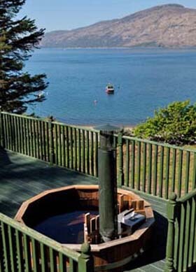 hot tub overlooking sea