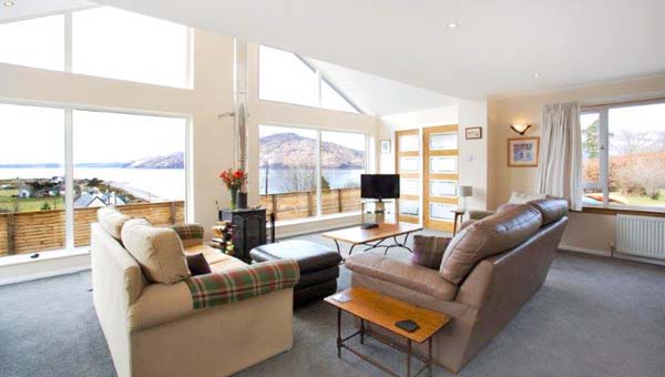 sitting room with wood burning stove