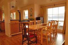 kitchen dining room overlooking Loch