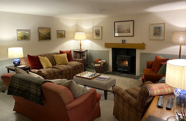 luxury interior sittingroom with board games