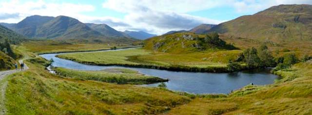 cottages with Loch in Highlands of Scotland