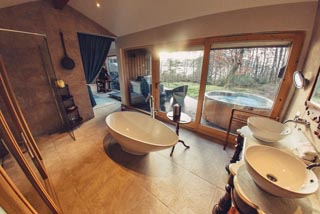 Luxury bathroom and hot tub