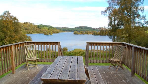 Holiday deck overlooking Loch Ness