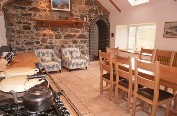 kitchen with aga