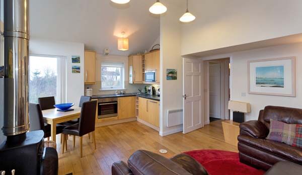 sittingroom with woodburning stove