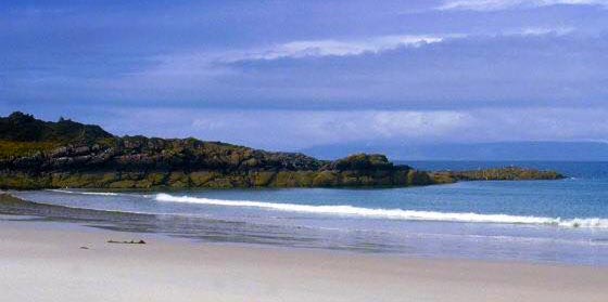 open sandy beach in far north Scotland