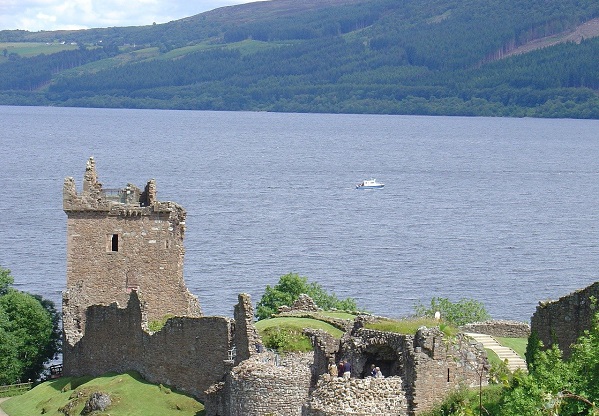 Urquhart and view of Loch Ness