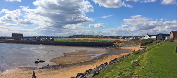 Fife coastal walk and view out to sea.