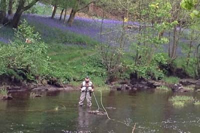 Fishing on River Earn on Lady Mary's Walk