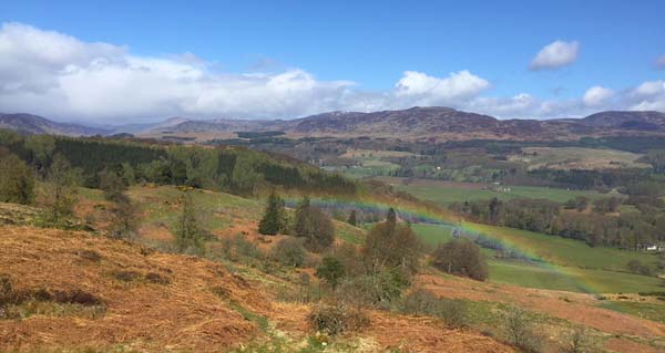 Scotland countryside in April at Easter