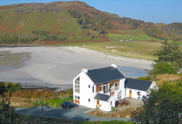 view of holiday house on calgary bay - Isle of Mull