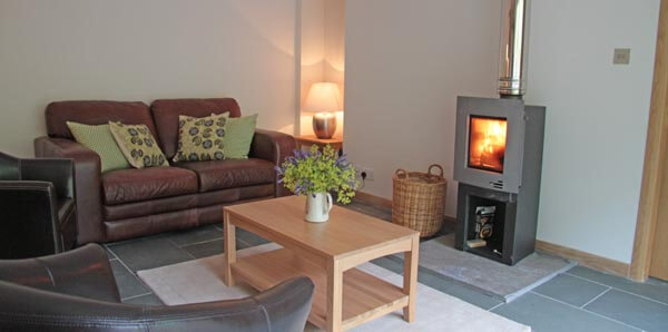 Dunskiag sitting room with wood burner