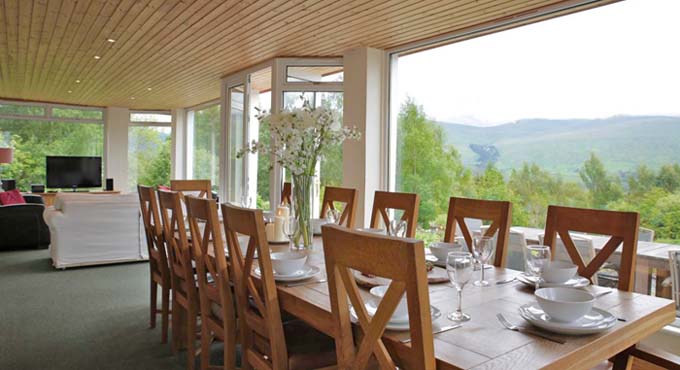 sitting room with mountain and Loch views