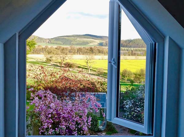 cottage view over garden