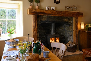 dining in country cottage