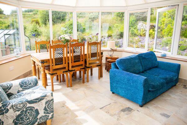 conservatory and dining room