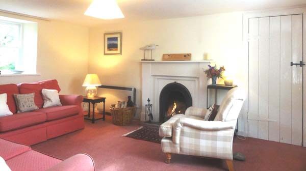 sitting room with wood burning stove