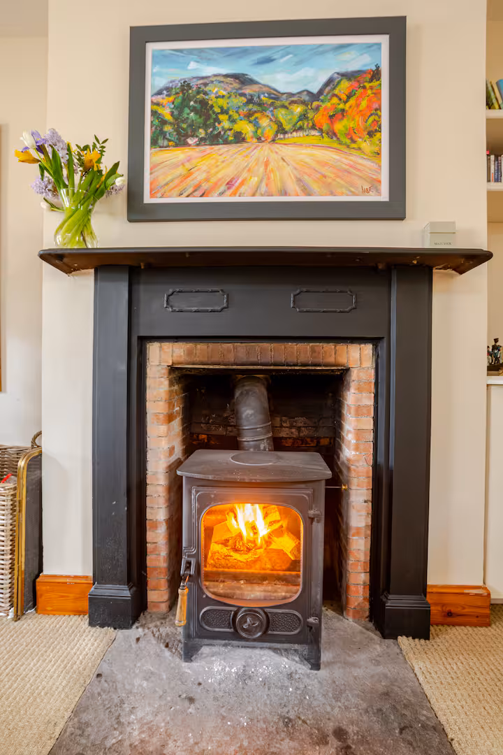 large self-catering with wood burning stove