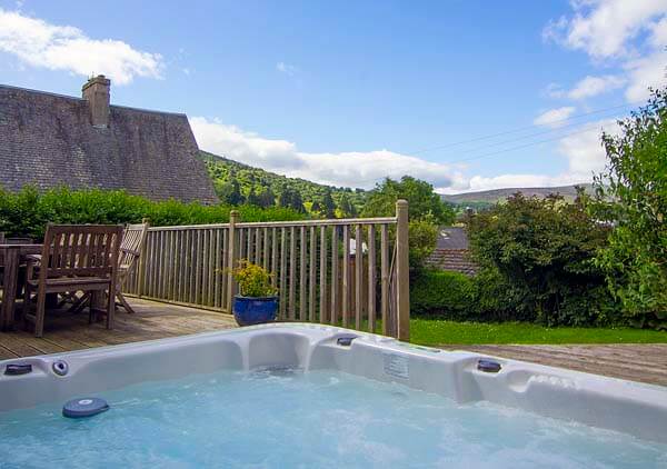 luxury hot tub on deck