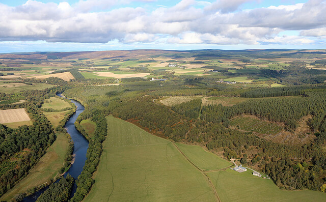 River Spey and view from fishing lodge