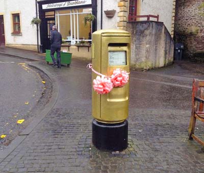 Andy Murray's Gold post box Dunblane