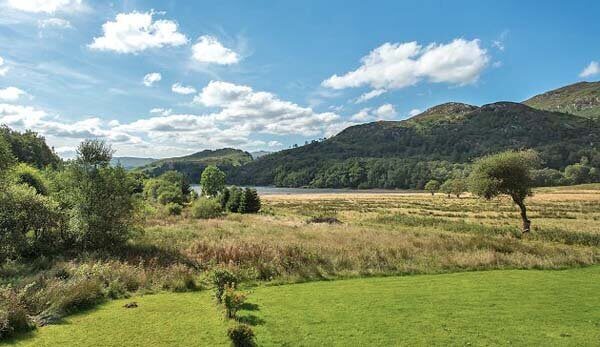 garden view towards Loch