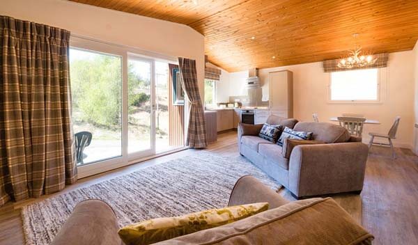 sitting room with view towards highlands