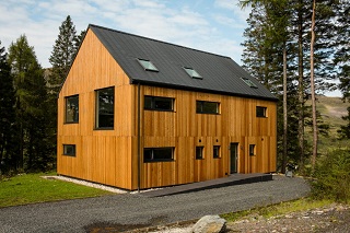 open plan living room in rented chalet